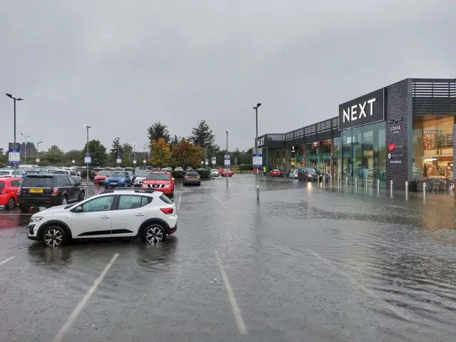 Flooded car park