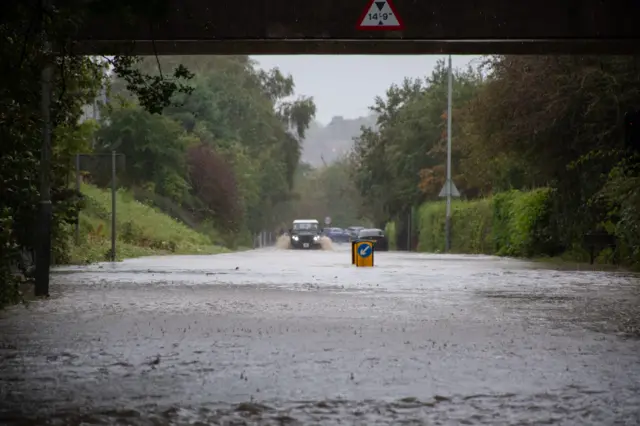 Flooded road