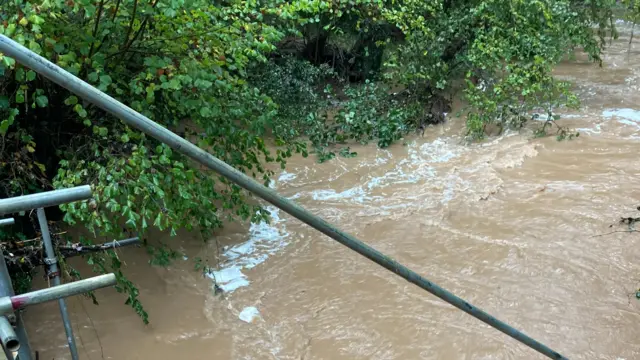 Fast-flowing water