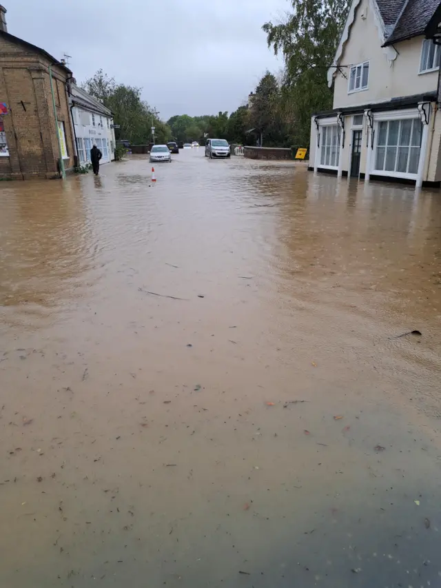 Flooding in Debenham