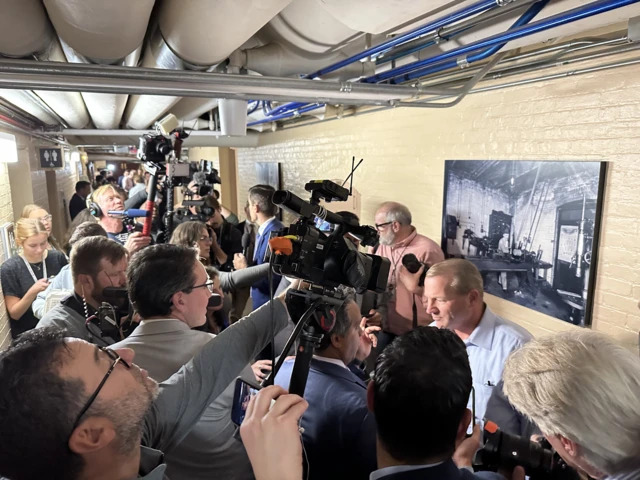 Rep Troy Nehls speaks to reporters