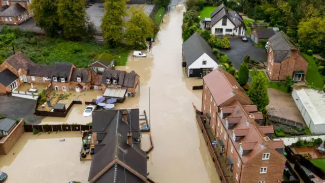 Flooding in Coalbrookdale, Shropshire