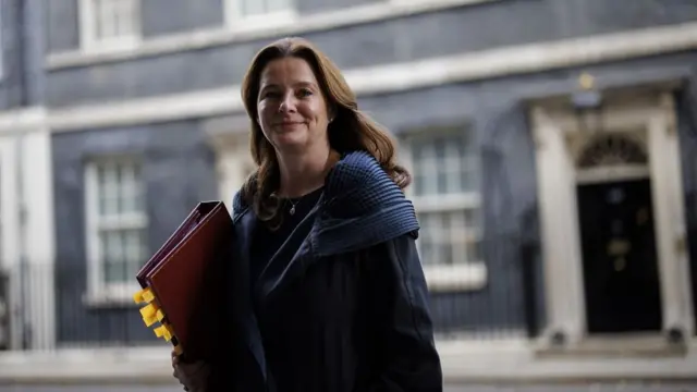 British Secretary of State for Education Gillian Keegan leaves Downing Street after a cabinet meeting in London, Britain, 17 October 2023. Cabinet meeting of the British Government, London, United Kingdom - 17 Oct 2023