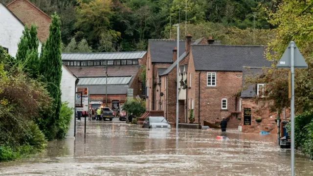 Flooding in Coalbrookdale, Shropshire