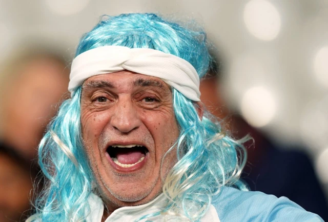 Argentina fans in the stand in Paris