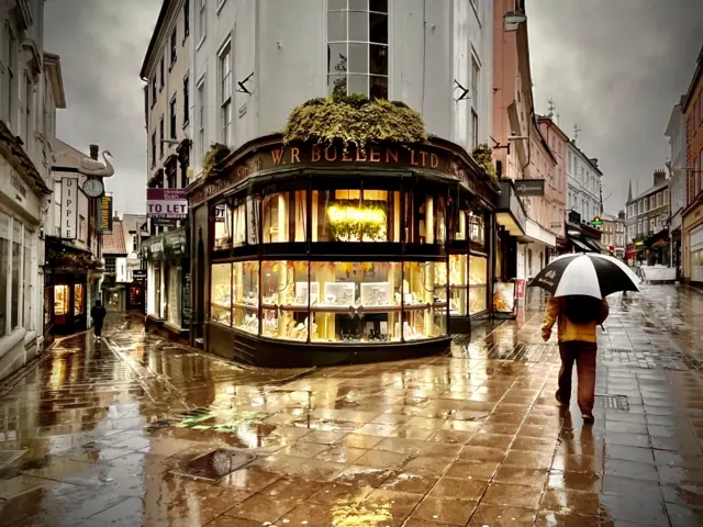 Norwich in the rain