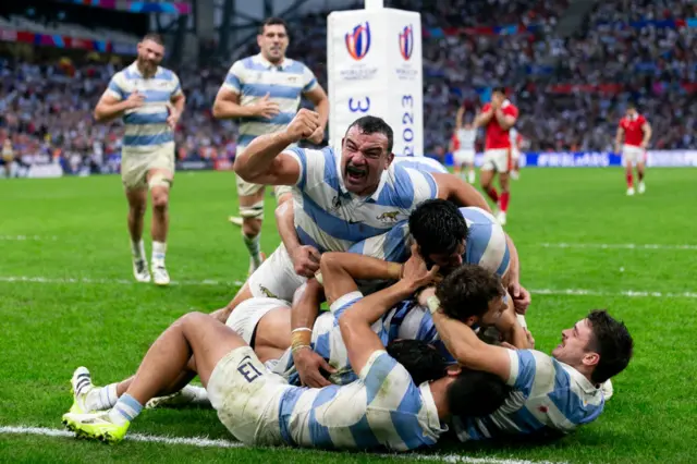 Argentina players celebrate