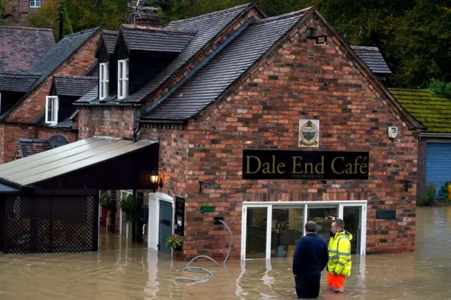 A cafe in Telford have sumberged in water