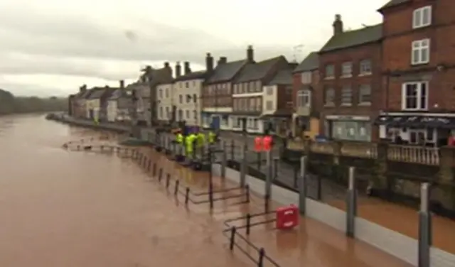 Bewdley flooded after Storm Babet