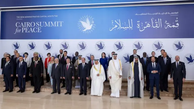 Leaders present at the summit pose for a group photo