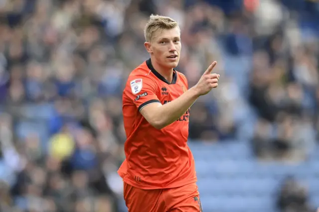 Zian Flemming celebrates his goal at Preston