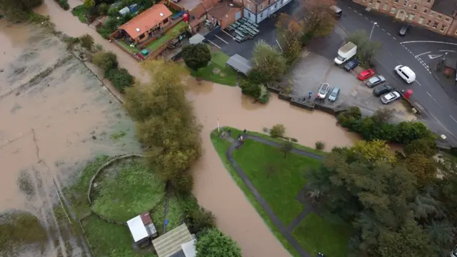 Aerial photo of Ollerton Memorial Gardens