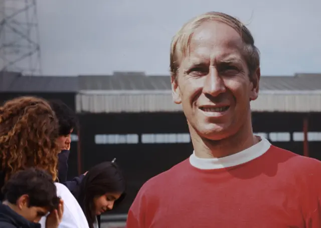 Sir Bobby Charlton back in his Man Utd days.