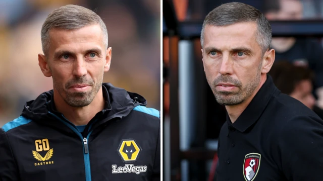 Gary O'Neil - in Wolves and Bournemouth tracksuits