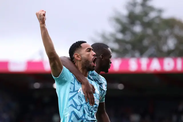 Matheus Cunha of Wolverhampton Wanderers celebrates