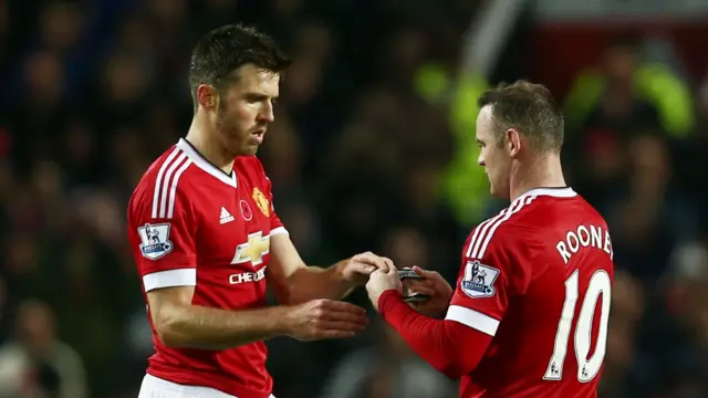 Michael Carrick and Wayne Rooney together as Manchester United players