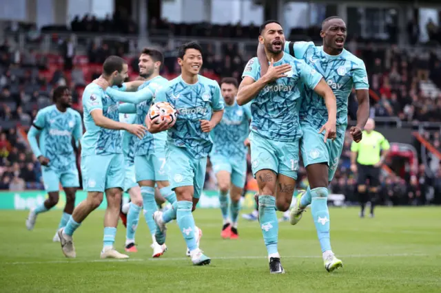 Matheus Cunha of Wolverhampton Wanderers celebrates after scoring the team's first goal