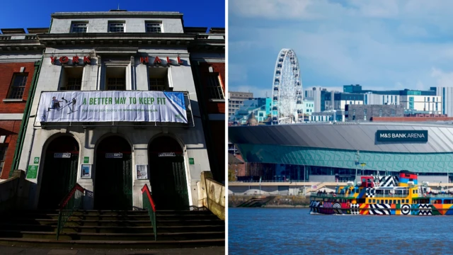 York Hall exterior (left) M&S Bank Arena (right)