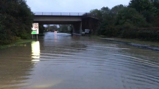 Flooding in Sileby Road, Mountsorrel