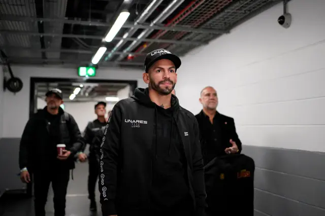 Jorge Linares backstage at the M&S Arena in Liverpool