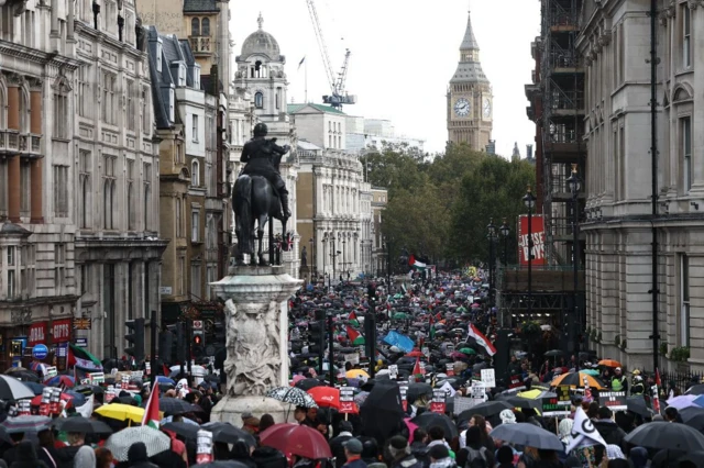 Protesters on the streets of London