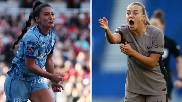 Tottenham and Aston Villa in the WSL