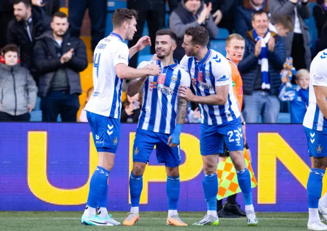 Kilmarnock celebrate Danny Armstrong's goal