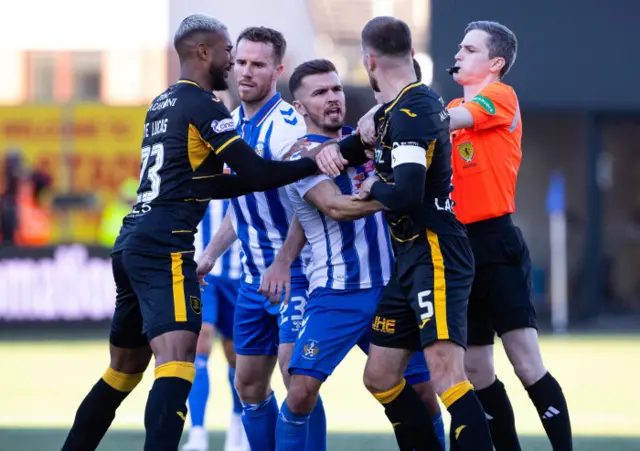 A tussle at Rugby Park