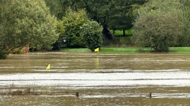 Glevering Mill Golf Course under water