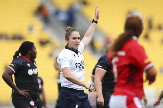 Sarah Cox's arm has been pointing the wrong way from a Wales perspective