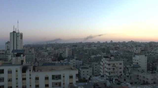 Sunrise over Gaza City