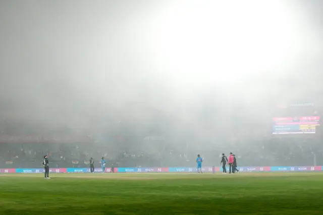 Fog stops play in Dharamsala