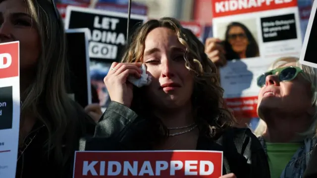 Members of the UK Jewish community hold a solidarity rally in London