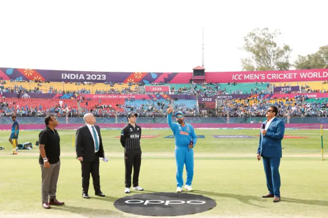 Toss ahead of India v New Zealand at Cricket World Cup 2023