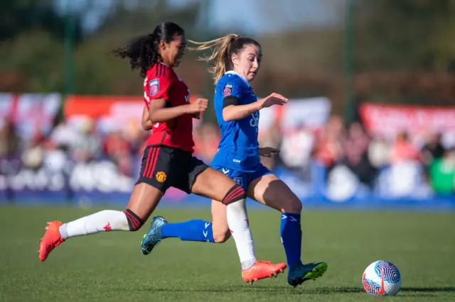 Clare Wheeler chases the ball