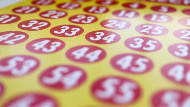 Numbers on a bingo board.