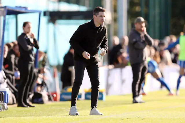 Manager Marc Skinner on touchline