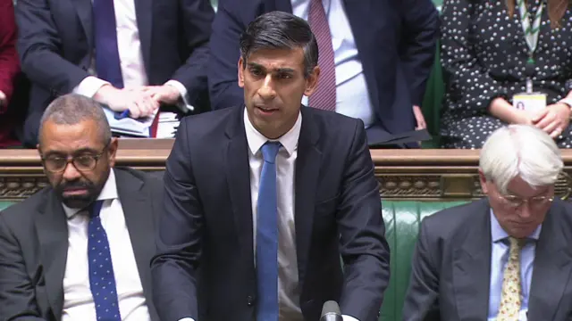 Rishi Sunak speaking in the Commons