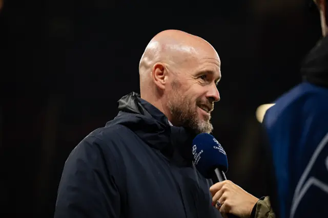 Manager Erik ten Hag of Manchester United gives a pre-match interview