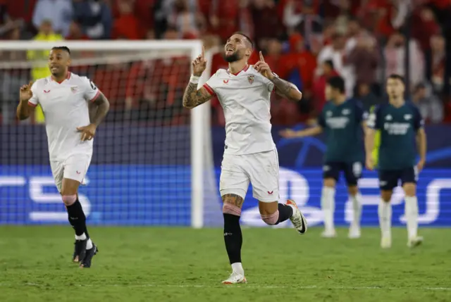 Nemanja Gudelj celebrates scoring their first goal