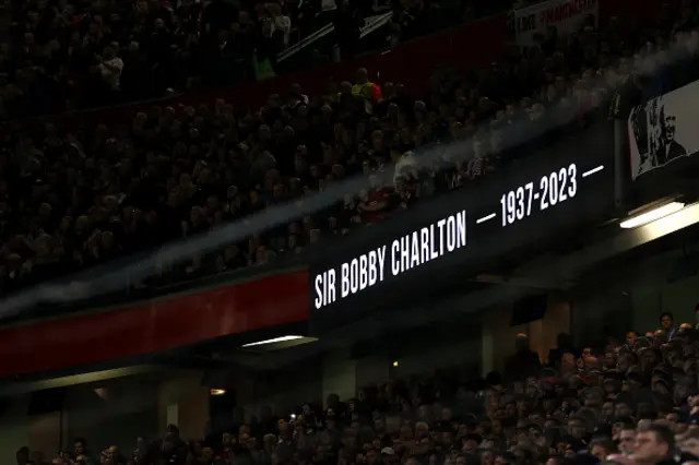 Sir Bobby Charlton 1937-2023 LED sign