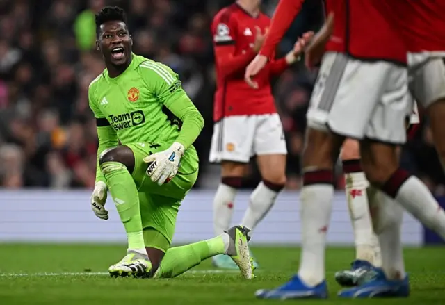 Andre Onana reacts