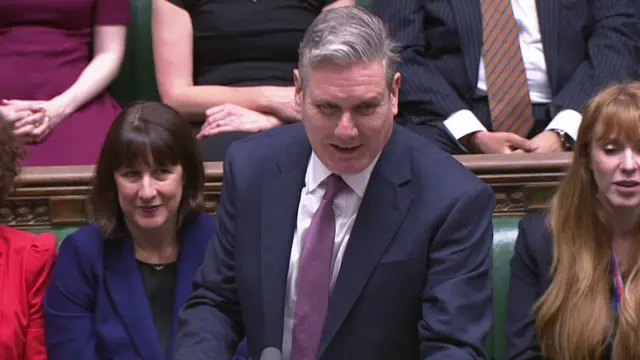 Kier Starmer speaking in the House of Commons