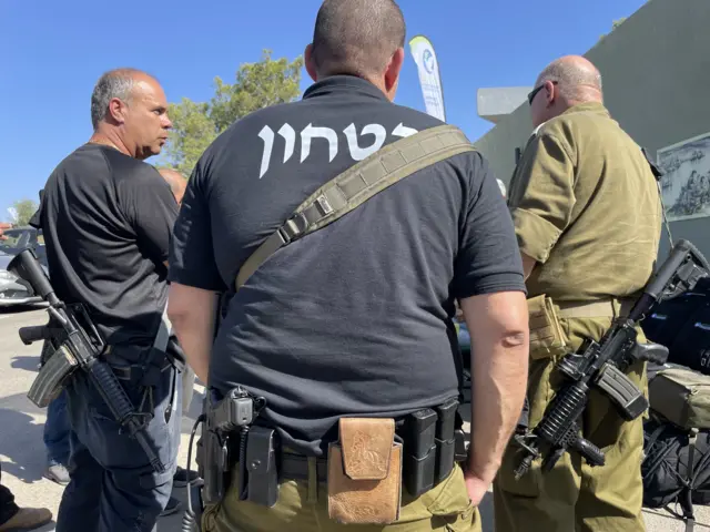 Security teams in northern Israel