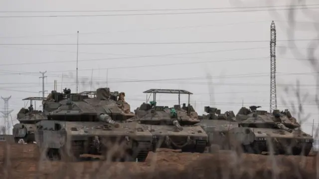 Israel has not yet begun its expected ground invasion of Gaza - but tanks and troops remain massed on the border