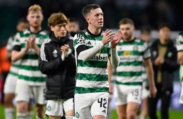 Celtic captain Callum McGregor and teammates