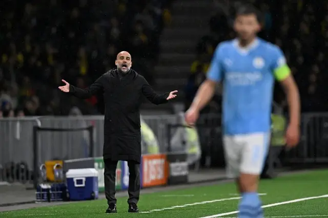 Manchester City's Spanish manager Pep Guardiola