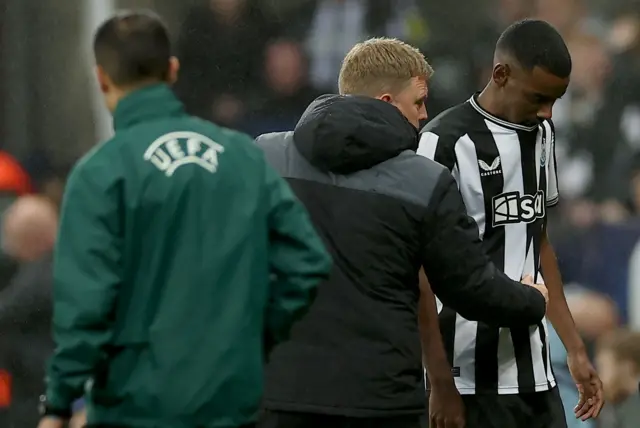 Alexander Isak and Eddie Howe