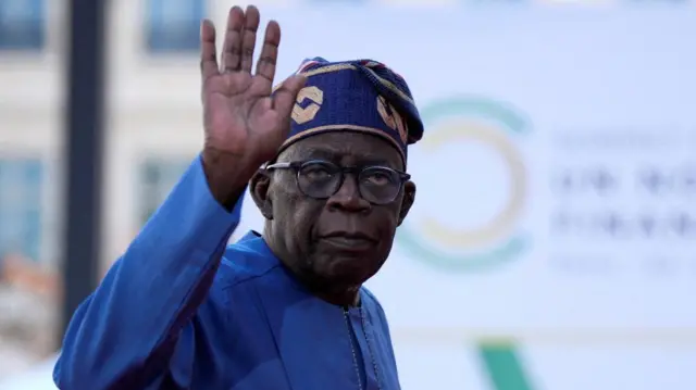 Bola Tinubu, President of Nigeria, arrives for the closing session of the New Global Financial Pact Summit, Friday, June 23, 2023 in Paris, France.