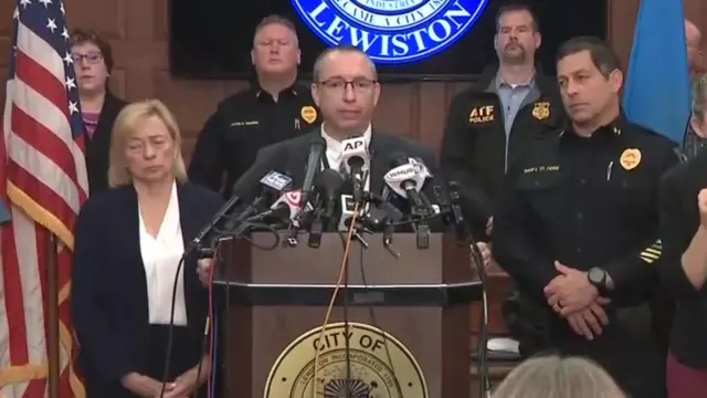 Mike Sauschuck, from Maine's department of public safety, speaking at a press conference